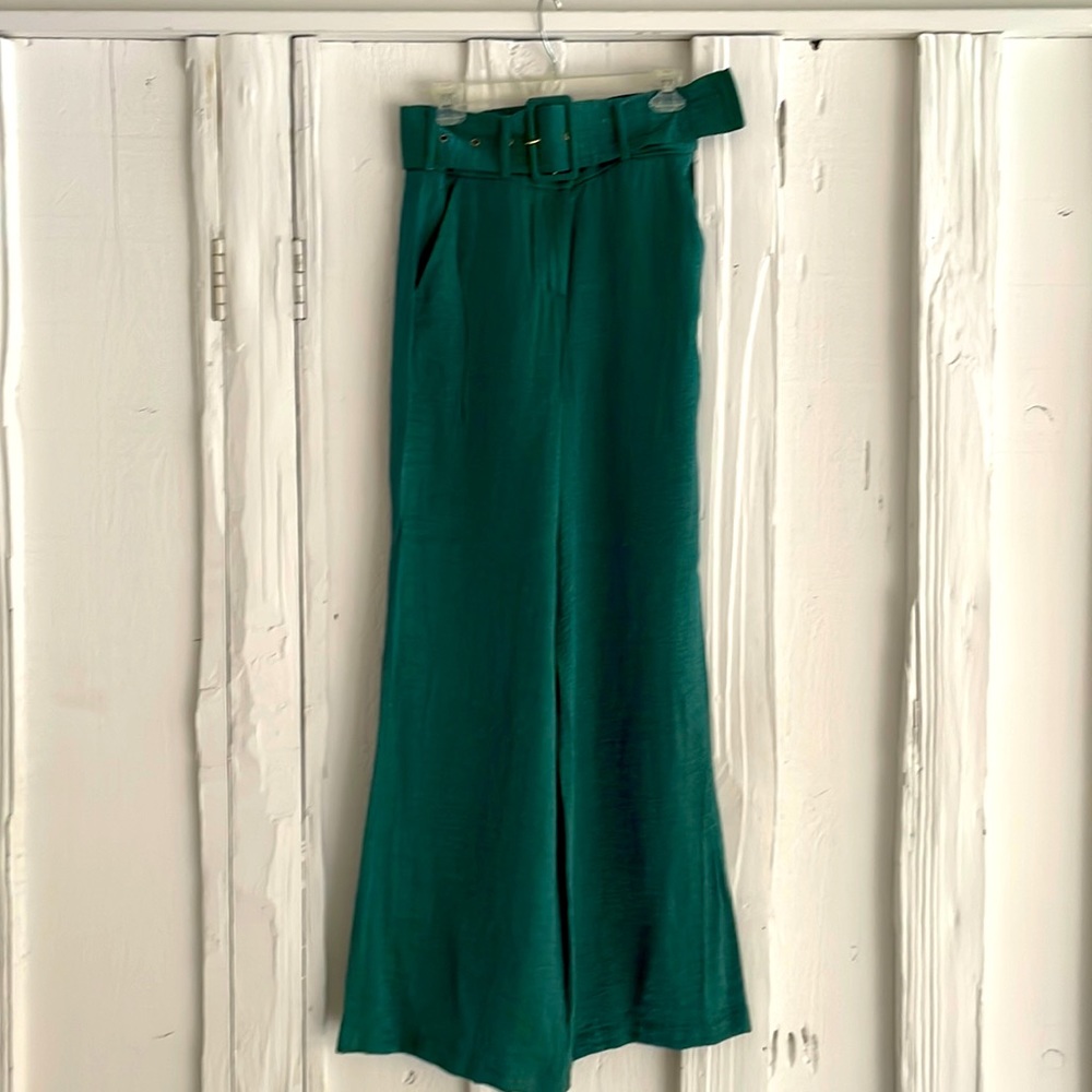 House of Harlow 1960 x Revolve Mona Belted Pant Emerald Green
